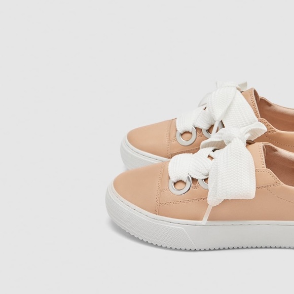 LAST ONE - NWT Zara Sneakers with Grommets - Picture 4 of 8